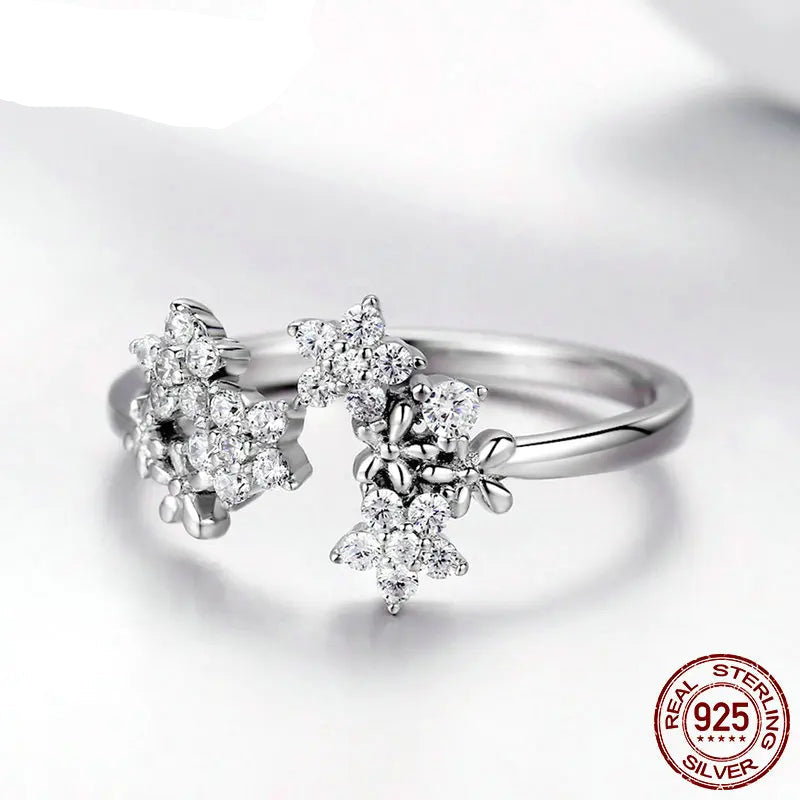Conjunto Estrela com Zircônia Prata 925
