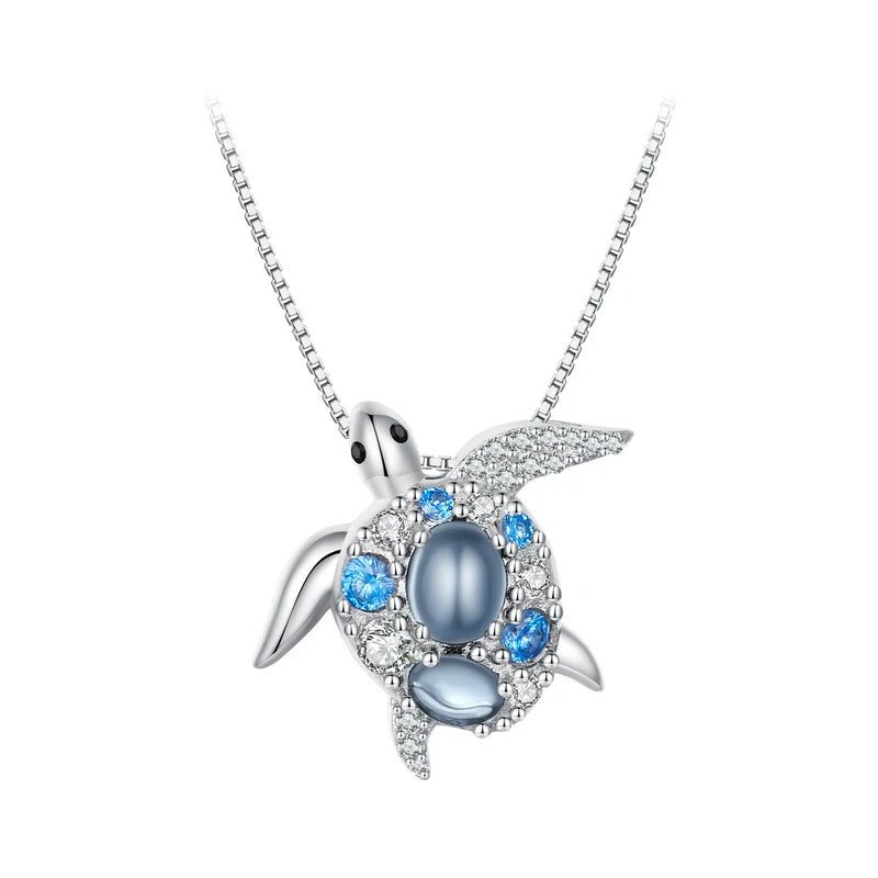 Colar Tartaruga com Zircônia Prata 925