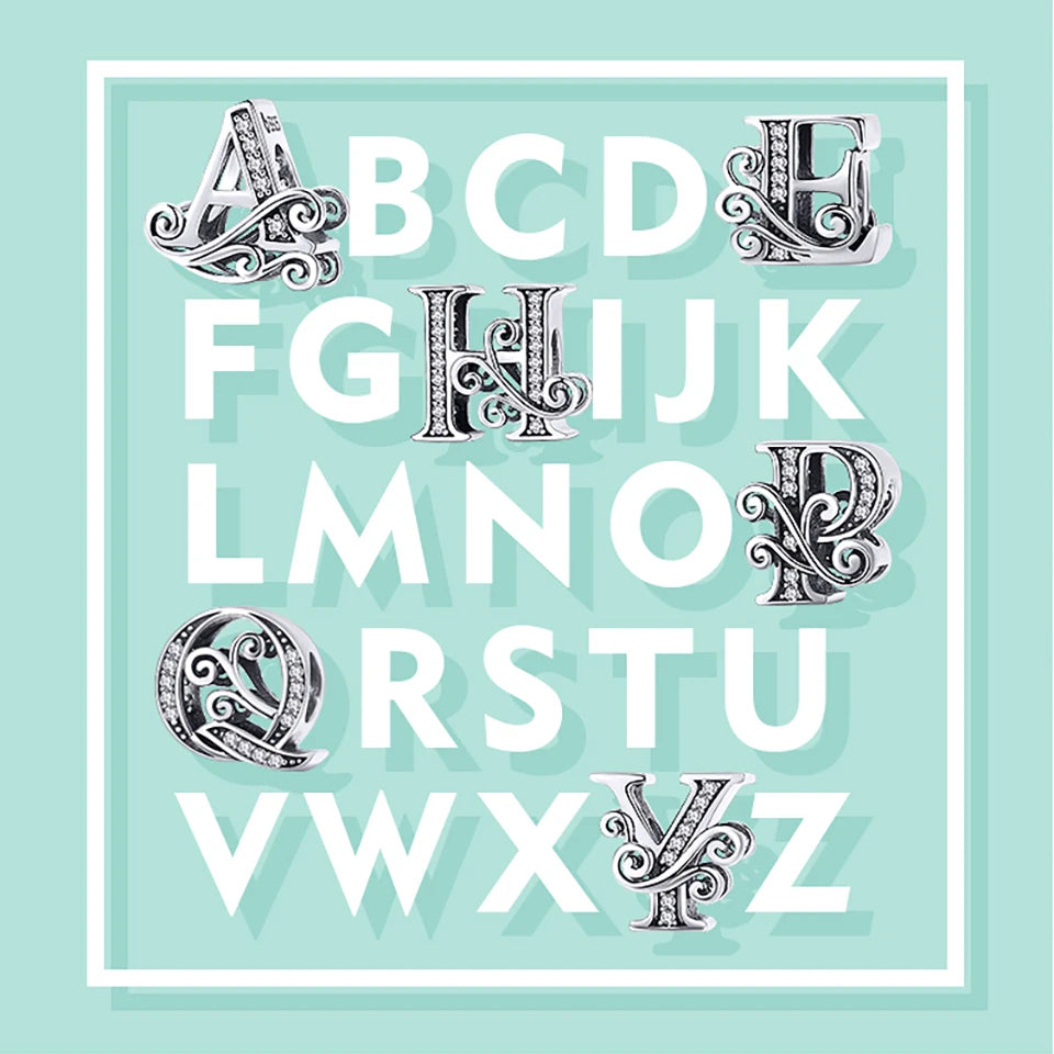 Berloque Letras do Alfabeto Prata 925